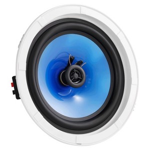 VEVOR 2 PCs 8 Inch in Ceiling Speakers, 50-Watts, Flush Mount Ceiling & in-Wall Speakers System with 8ΩImpedance 89dB Sensitivity,White - 1 of 4