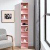 KTMBDW 8-Tier Media Tower Rack, CD DVD Slim Storage Cabinet with Adjustable Shelves, Tall Narrow Bookcase Display Bookshelf for Home Office - 3 of 4