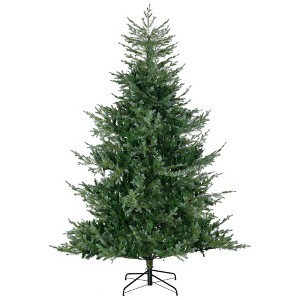 Aghana Digitals 7.5ft Green Artificial Christmas Tree with Auto-Open Branches, Flame Retardant Tips - 1 of 4