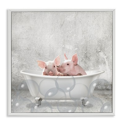 Stupell Industries Baby Piglets Bath Time, 17" x 17"