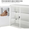Wall Cabinet with Glass Door, Glass Display Cabinet, Kitchen Storage Cabinet with Detachable Shelves - 2 of 4