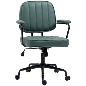 QingMoon Home Office Chair, Microfiber Desk Chair, Adjustable Height Computer Chair with Swivel Wheels and Reclining Backrest for Study and Office - 1 of 4