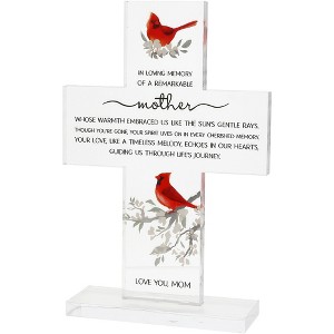 Pavilion Gift Company - Mother - 8" Acrylic Cross Plaque - Wall Sign Panels - 1 of 4