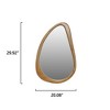 GDFStudio Jenera Modern Wood Irregular Teardrop Wall Mirror - 3 of 4