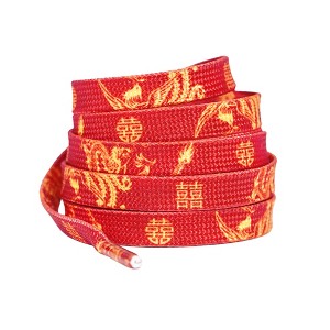 INSPIRE CHIC Polyester Fashion Shoelaces Red 1 Pair - 1 of 4