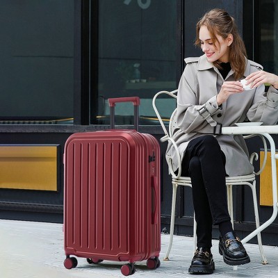 20"/24"/28" 3 pcs/set in ABS 360～ Spinner Wheel Luggage, Carry on Suitcase with Cup Holder & USB Port
