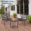 3-Piece Outdoor Seating Acapulco Chair All Weather Small Patio Bistro Set of 2 Chairs and Side Table Modern Outdoor Furniture for Backyard Garden - 2 of 4