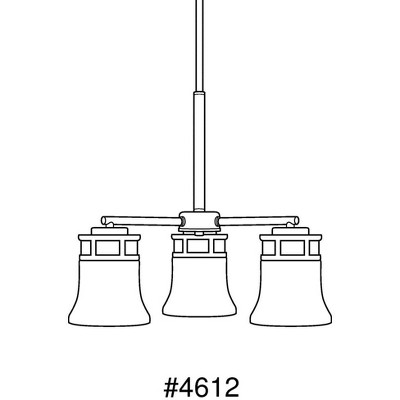 Progress Lighting Cascadia 3-Light Chandelier, Polished Chrome, Etched Glass Shades