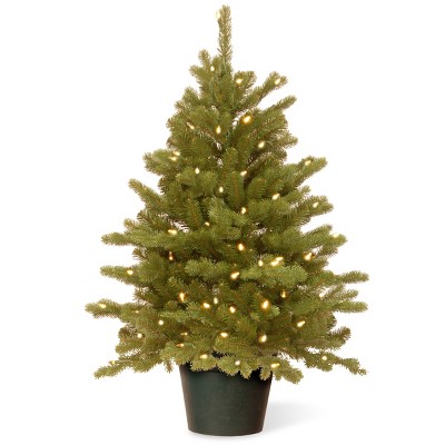 3' Prelit Hampton Spruce Artificial Christmas Tree Clear Lights - National Christmas Tree Company