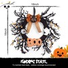 Halloween Front Door Wreath, Black Cat with Bow, BOO Sign, Ghost, Door Hanger Wreath - 2 of 4