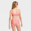 Girls' 3pc Floral Confetti Bikini Skirt Set - Cat & Jack™ Pink - 2 of 4