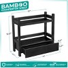 Sorbus 2-Tier Bamboo Counter Organizer with Drawer Bamboo for Vanity, Matcha Station, Bathroom Sink Organizer Countertop, Kitchen & Office Storage - 3 of 4