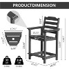 OBOKATA High chair with connecting tray, 24 inch HDPE pole high outdoor chair, suitable for balcony, outdoor - 3 of 4