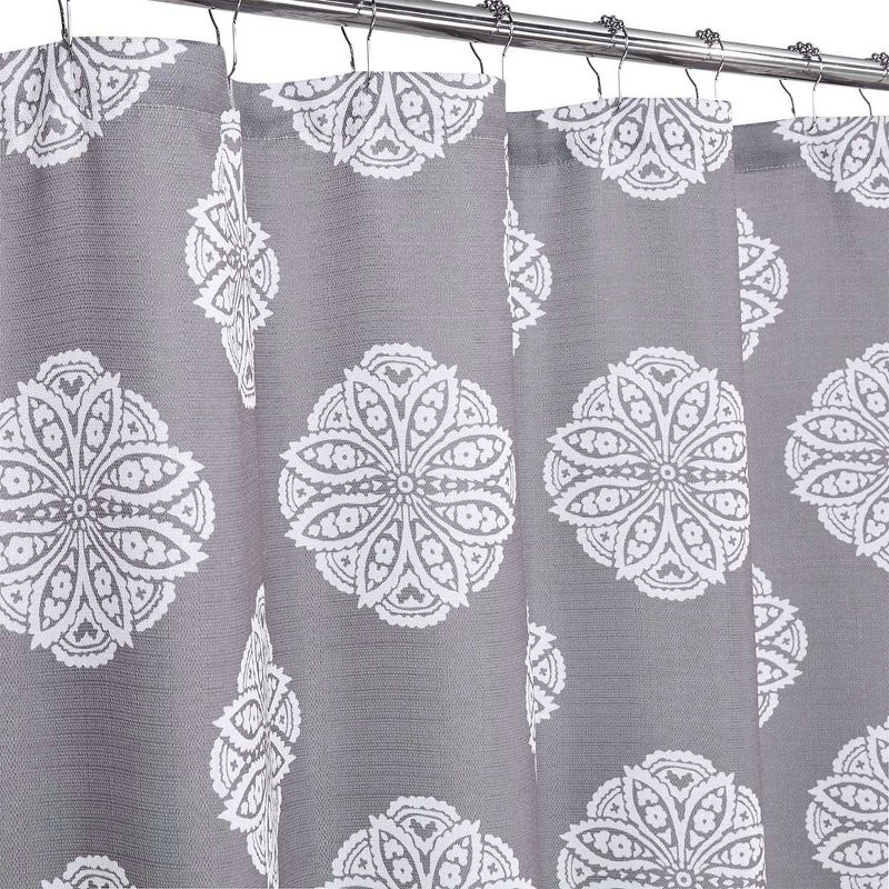 Medallion Fabric Shower Curtain for Bathroom 200GSM Heavy Weight, 3 of 8