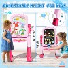 Skirfy 4-in-1 Art Easel for Kids, Double-Sided Rotatable Large Magnetic Chalkboard with Painting Accessories, Toddler Activity Table for Girls - 3 of 4