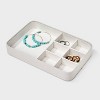Section Stackable Tray Jewelry Organizer with Ring Rolls and Dividers - A New Day™ Cream - 2 of 2
