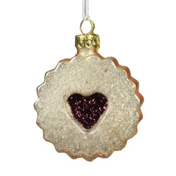 Cody Foster 2.5 Inch Spritz Cookie Christmas Bake Raspberry Linzer Tree Ornaments