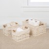 happimess Callan Vintage Industrial Handmade Wire Metal Nesting Storage Baskets with Wood Handles and Fabric Liner - 2 of 4