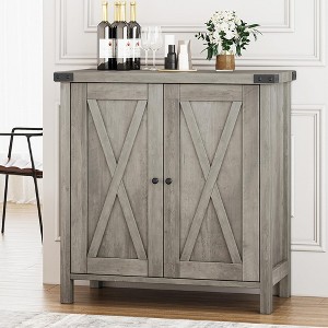 Buffet Cabinet Farmhouse Storage Cabinet with Doors and Shelves, Buffets and Sideboards Entryway Cabinet with Storage - 1 of 4