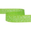 Northlight Swirl Wired Spring Craft Ribbon - 2.5" x 10 Yards - Green and White - 4 of 4