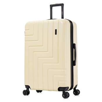 DUKAP Zahav Lightweight Hardside Large Checked Spinner Suitcase - Sand