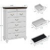 Farmhouse Tall Dresser for Bedroom with 7 Drawers, 50" Tall Large Wood Chest of Drawers with Jewelry Storage for Bedroom, Living Room, Hallway - 2 of 4