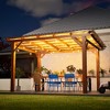 ACEPANO 157.63 in. W Outdoor Wooden Patio Gazebo with Metal Roof for Backyard & Garden-Brown - 4 of 4
