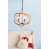 VYNXARIA 3 - Light Farmhouse Rope Globe Ceiling Lights, Hanging Chandelier with Adjustable Chain - 3 of 4