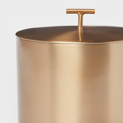 Metal Ice Bucket with Tongs Gold - Threshold&#8482;