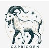 Capricorn Zodiac Sign Adult Crew Neck Short Sleeve Tee - 2 of 2
