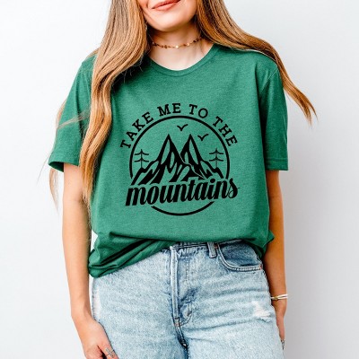 Simply Sage Market Take Me To The Mountains Circle Short Sleeve Tee - XL - Grass