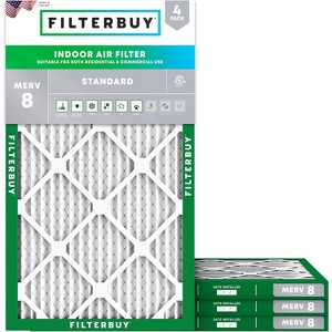 Filterbuy 22x36x1 Air Filter (4-Pack), Pleated MERV 8 Dust Defense Replacement HVAC AC Furnace Filters (Actual Size: 21.50 x 35.50 x 0.75) - 1 of 4