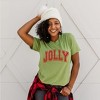 Simply Sage Market Women's Jolly Varsity Thick Outline Short Sleeve Graphic Tee - 2 of 4