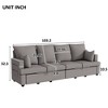 NicBex Modular Sectional Sofa,4 Seat Chenile Couch with 2 Pillows for Living Room,Apartment,Office,Gray - 3 of 4