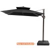 Pellebant 9x11.5FT Double Top Cantilever Umbrella Outdoor 360 Degree Rotation Offset Umbrella 6 Heights Adjustable Cantilever Patio Umbrella - 2 of 4