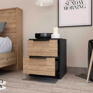 Kumasinova Washington Wood Nightstand with Large Storage,18.8" Modern Night Stand with Drawers,Bedside Table for Bedroom,Bedroom Furniture - 1 of 4