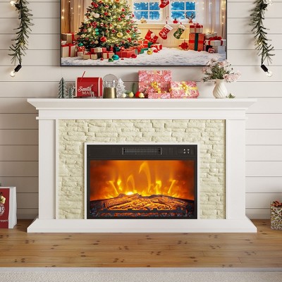 Vlrska 47'' Electric Fireplace with Remote Control and Adjustable Flame Settings