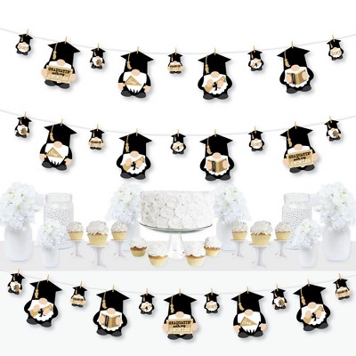 Big Dot of Happiness Grad Gnomes - 2021 Graduation Party DIY Decorations - Clothespin Garland Banner - 44 Pieces