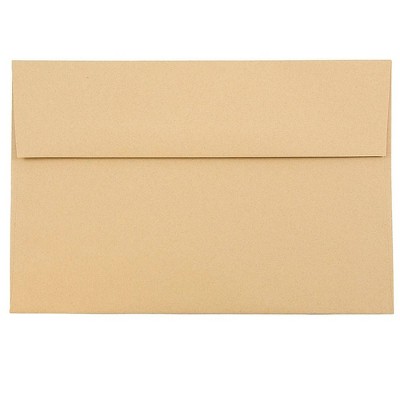 JAM Paper A8 Passport Invitation Envelopes 5.5 x 8.125 Ginger Brown Recycled 49355I