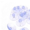 Unique Bargains Home Bathroom PVC Plastic Suction Cup Hook Clear Blue 12 Pcs - 4 of 4