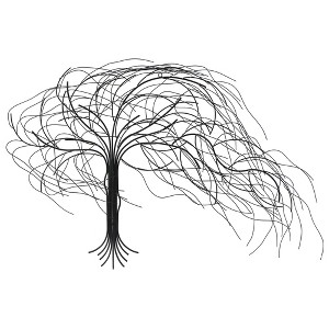 LuxenHome Black Metal Windy Tree Wall Decor - 1 of 4