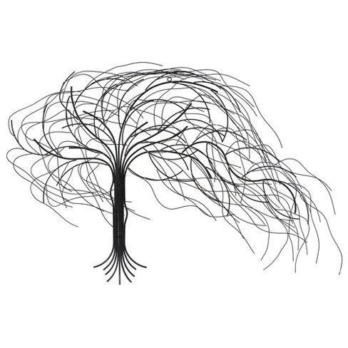 LuxenHome Black Metal Windy Tree Wall Decor - image 1 of 4