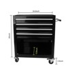 Rolling Tool Chest, 4-Drawer Rolling Tool Box with Interlock System and Wheels for Garage, Warehouse, Workshop, Repair Shop Black - 2 of 4
