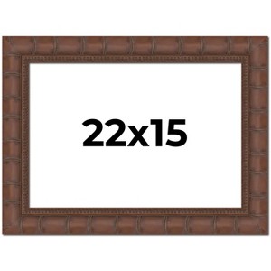 PosterPalooza | 22x15 Wide Bamboo Picture Frame, UV Acrylic, 4 Finishes - Brown, Black, Silver, and Natural - 1 of 4