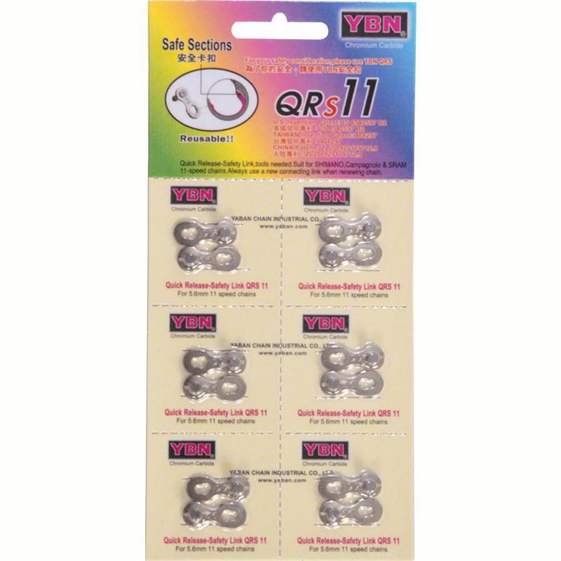 YBN 11-Speed QRS Link, Card of 6, Reusable up to 5 times, 1 of 2