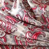 Anna-Kaci Women's Satin Square Scarf with Classic Paisley Print 23.6×23.6 Inches - 4 of 4