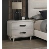 Gulches Antique White Nightstand - Contemporary 2-Drawer Bedside Table - 2 of 4