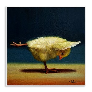 Stupell Industries Yoga Chicks Warrior III Pose Funny Animal Painting Wall Plaque Art - 1 of 4