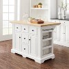 Crosley Julia Wood Top Kitchen Island White: Traditional Style, Towel Bar, 5 Drawers, 2 Doors - image 2 of 4