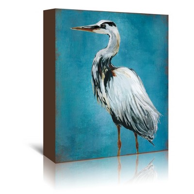 Americanflat - Great Blue Heron I by Galaxy Of Graphics  - 11" x 14" Wrapped Canvas Wall Art